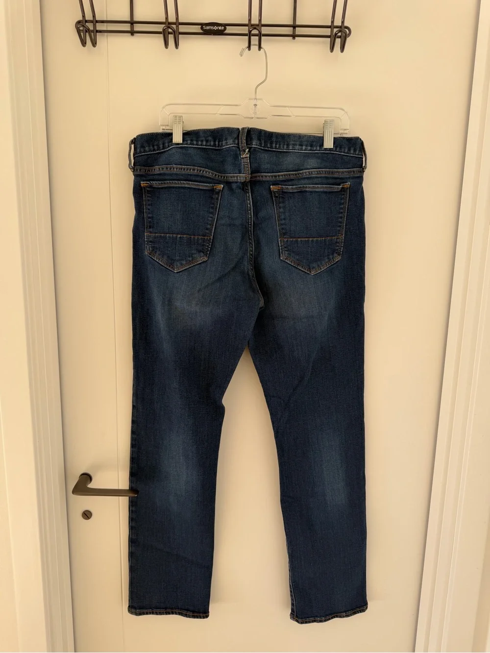 Banana Republic Men's Travel Jean - Blue, Slim Fit, 34x30